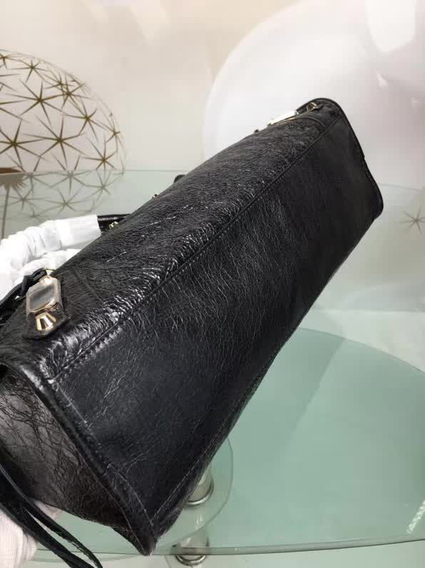 BALENCIAG巴黎世家 歐洲水貨 Balenciaga city mini 小金釘 限量 原廠爆裂紋羊皮黑色 手提肩背包  BL1182